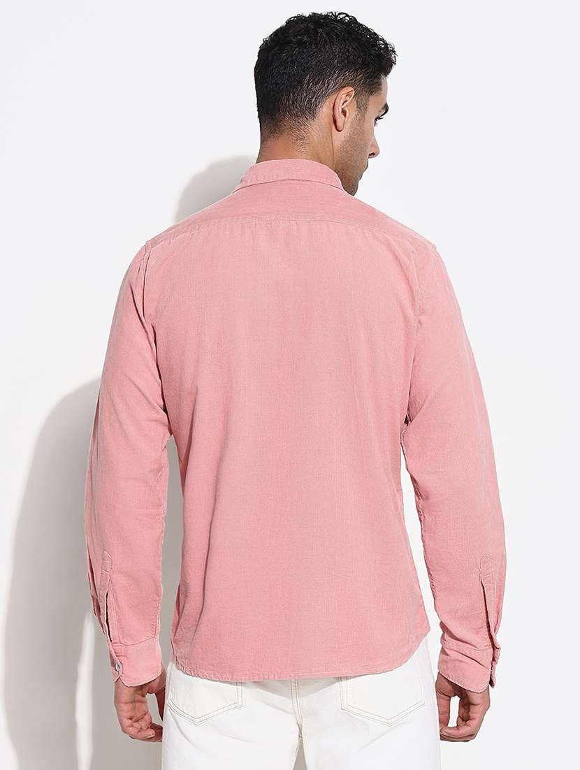 men corduroy long sleeve casual shirt - 21661422 - Standard Image - 3