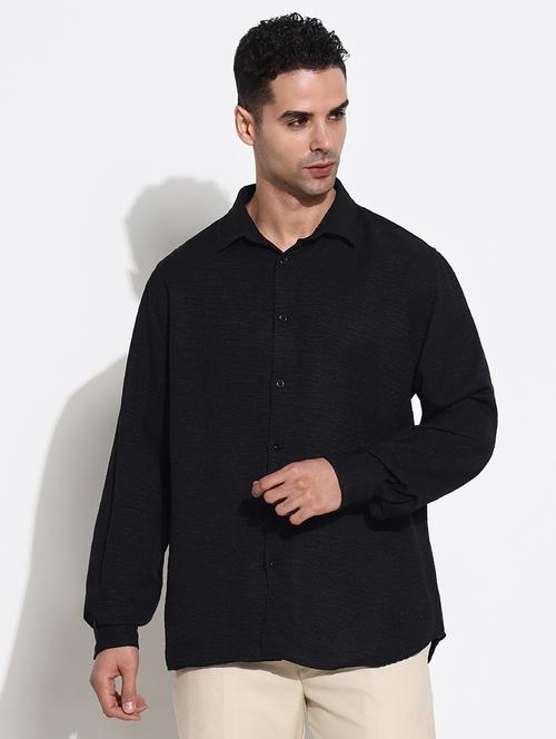 men long sleeves solid casual shirt - 21661424 -  Standard Image - 0