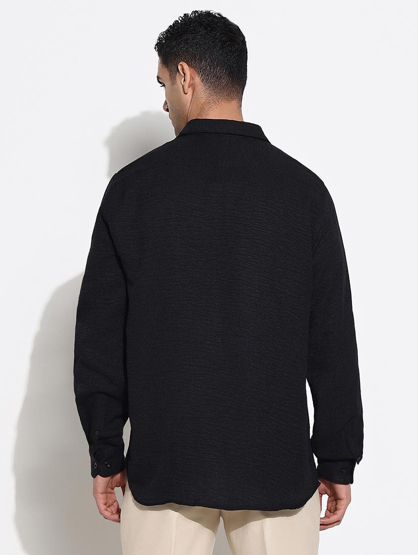 men long sleeves solid casual shirt - 21661424 - Standard Image - 3