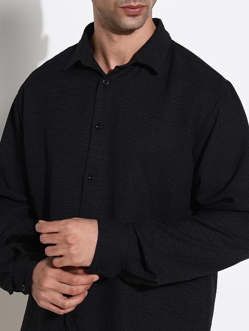 men long sleeves solid casual shirt - 21661424 - Standard Image - 5