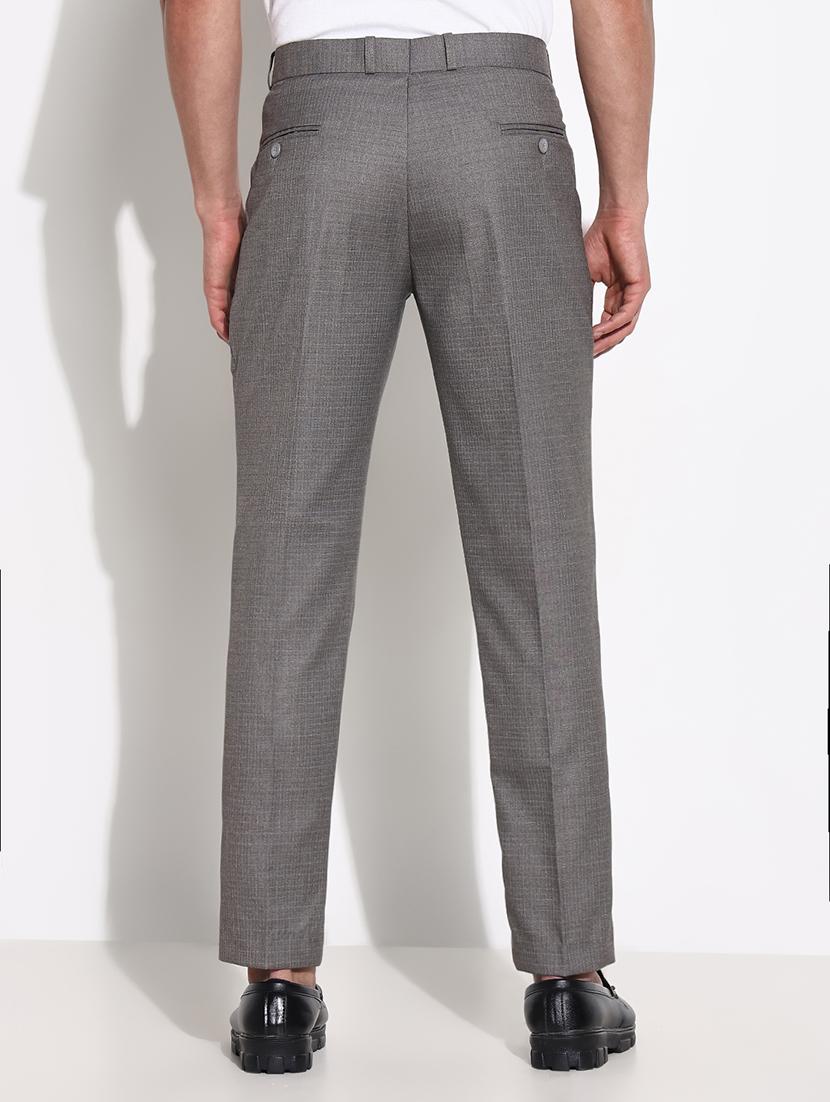 men mid rise solid flat front formal trouser - 21661427 - Standard Image - 3