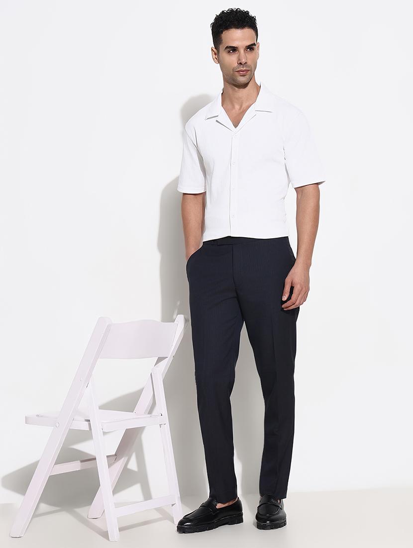 men mid rise solid flat front formal trouser - 21661429 - Standard Image - 5