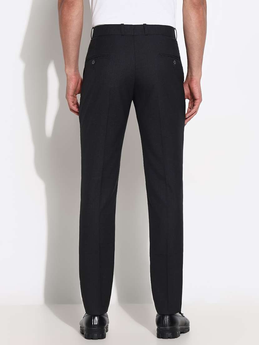 men mid rise solid flat front formal trouser - 21661430 -  Standard Image - 3