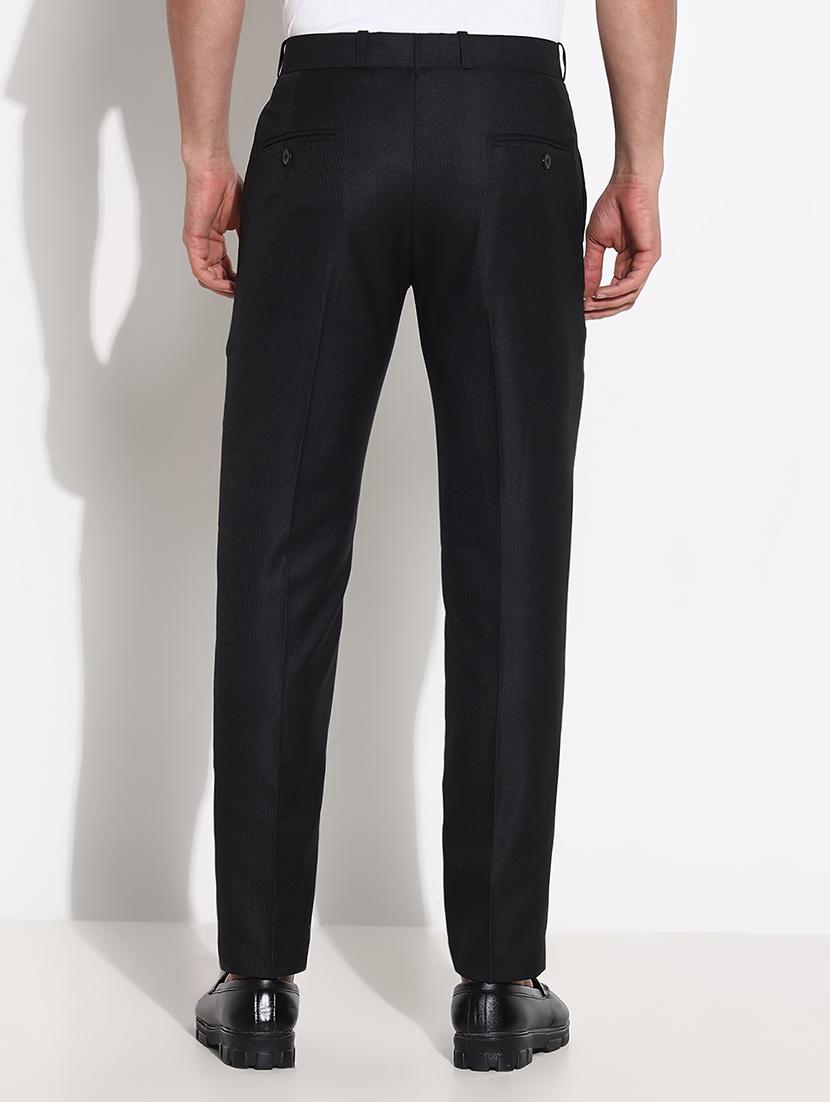 men mid rise striped flat front formal trouser - 21661431 - Standard Image - 3