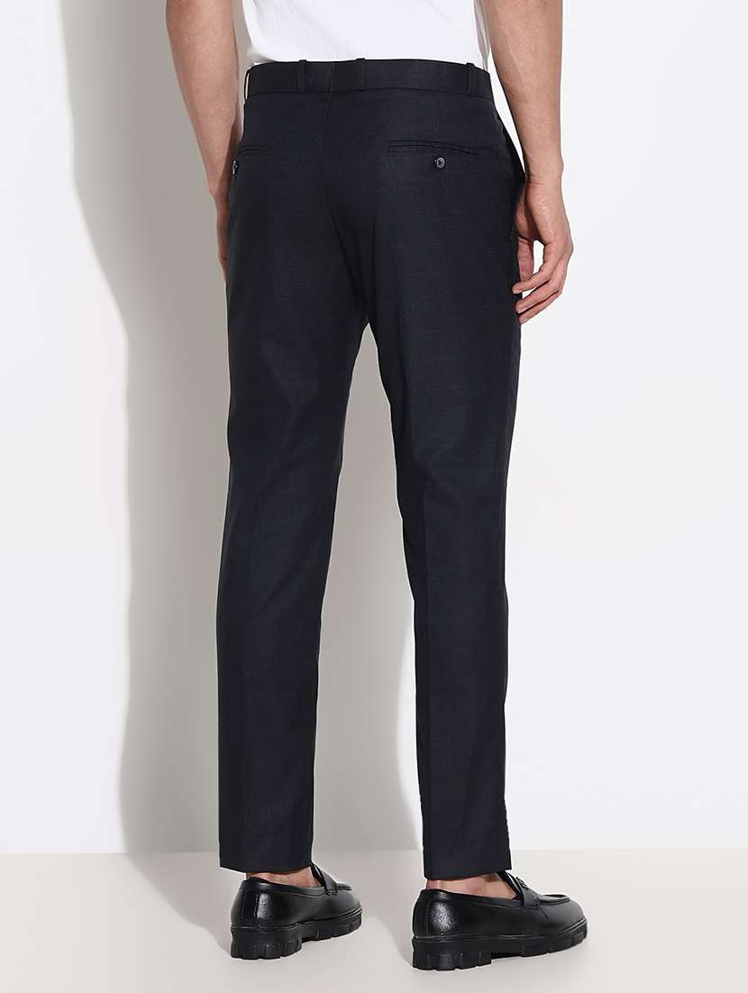 men mid rise solid flat front formal trouser - 21661436 -  Standard Image - 3