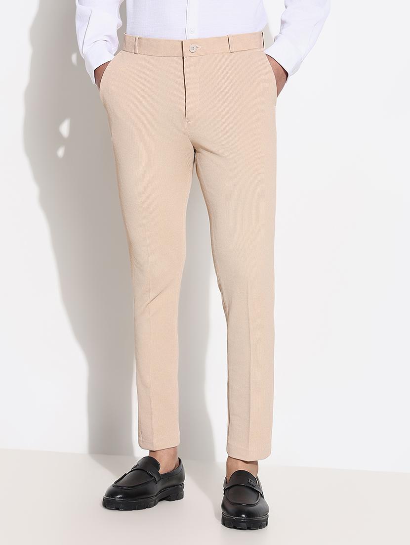 men mid rise solid flat front formal trouser - 21661442 - Zoom Image - 0