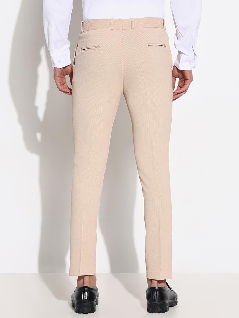 men mid rise solid flat front formal trouser - 21661442 - Standard Image - 3