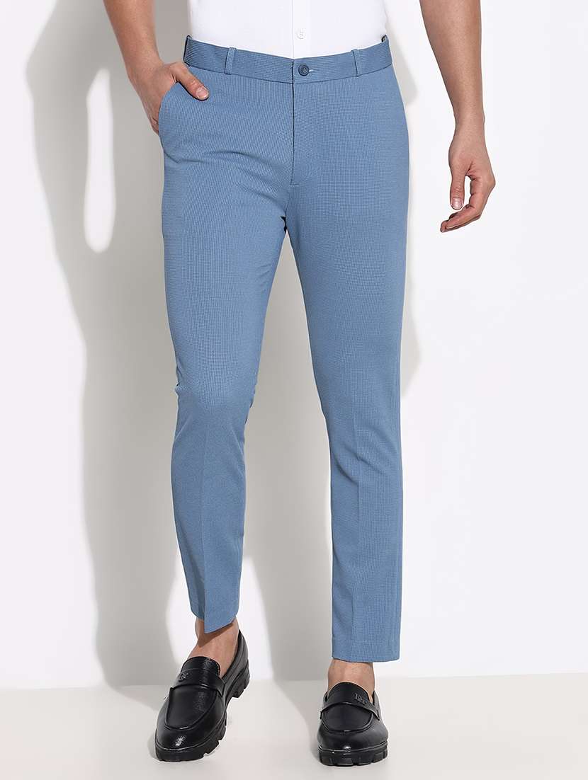 men mid rise solid flat front formal trouser - 21661443 -  Zoom Image - 0