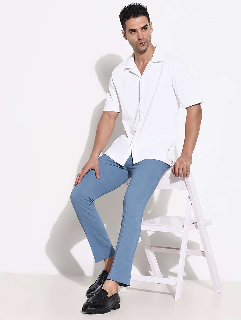 men mid rise solid flat front formal trouser - 21661443 -  Standard Image - 5