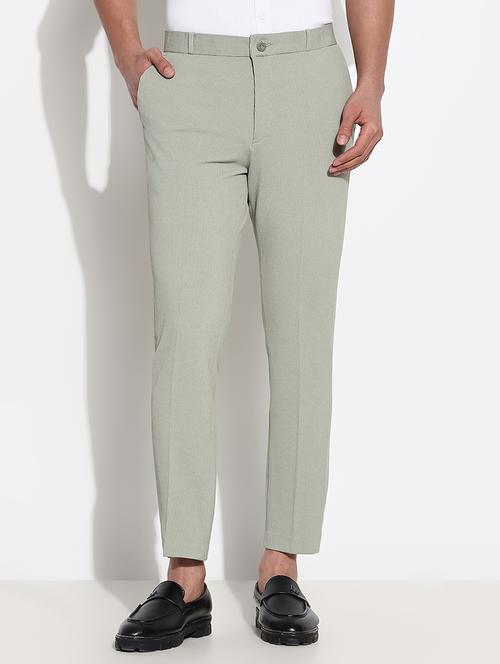 men mid rise solid flat front formal trouser - 21661444 - Standard Image - 0