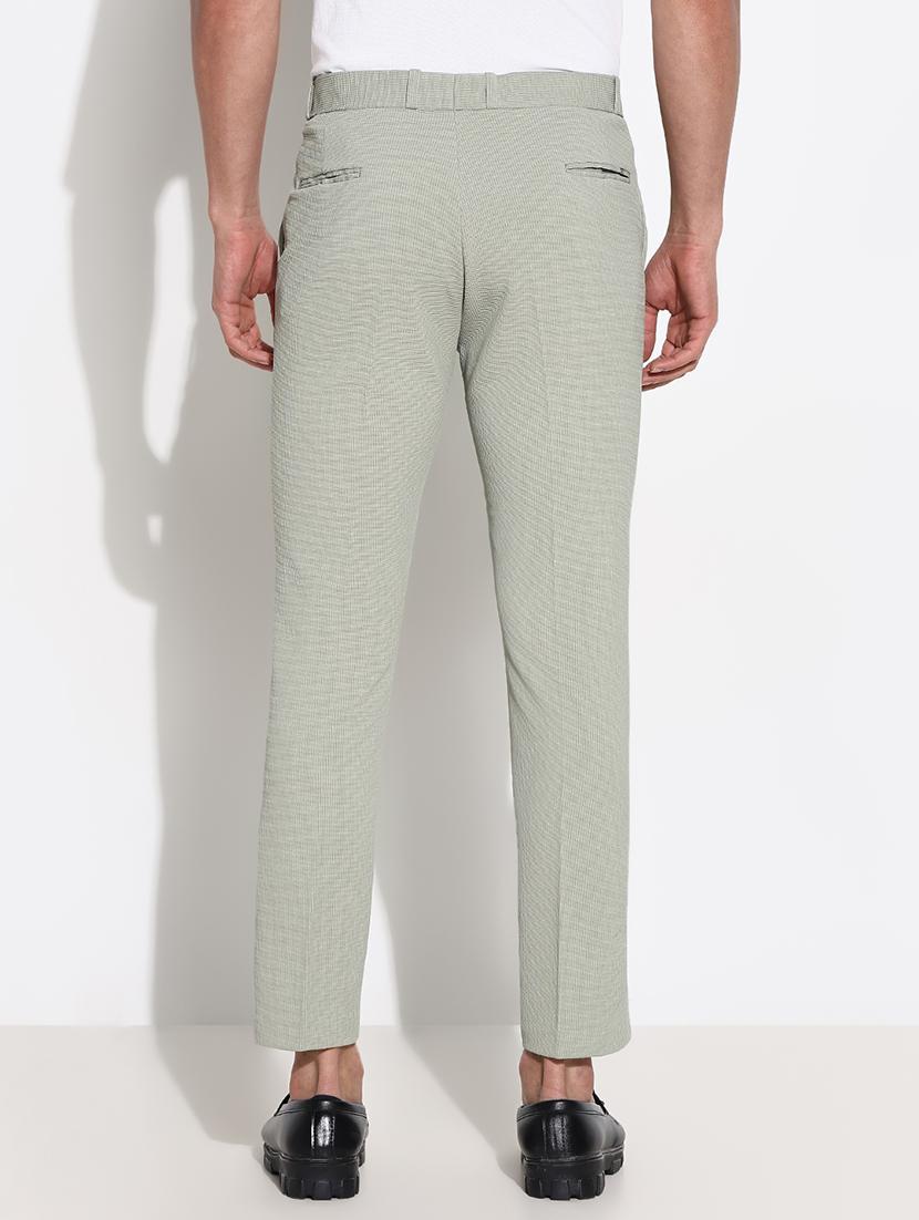 men mid rise solid flat front formal trouser - 21661444 - Standard Image - 3