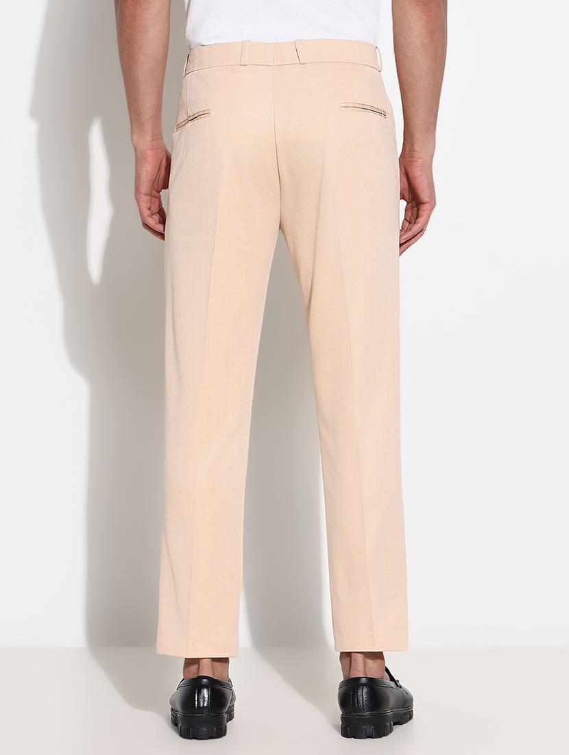 men mid rise solid flat front formal trouser - 21661445 - Standard Image - 3