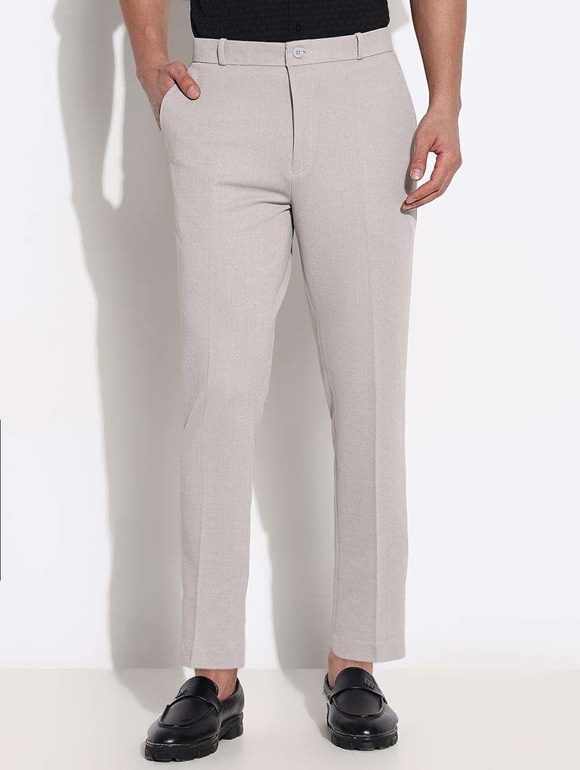 men mid rise solid flat front formal trouser - 21661446 - Zoom Image - 0