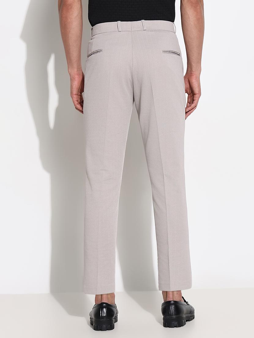 men mid rise solid flat front formal trouser - 21661446 - Standard Image - 3