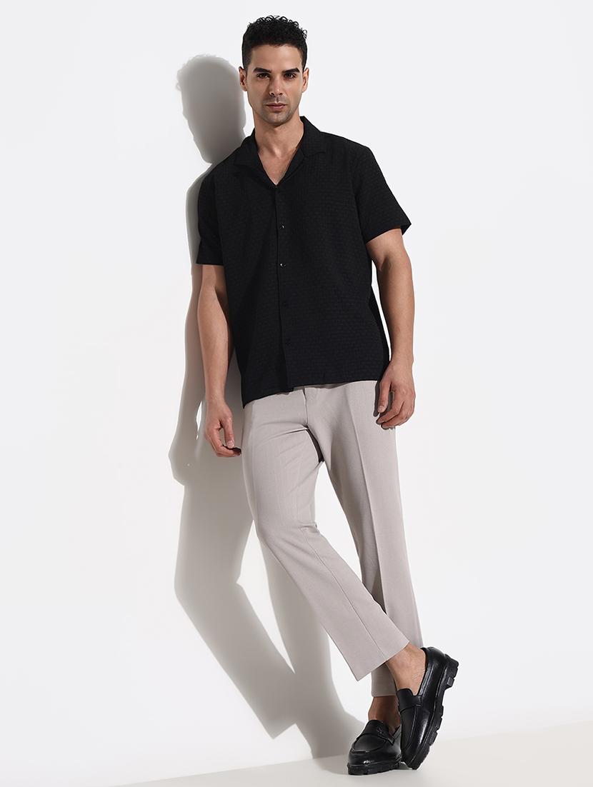 men mid rise solid flat front formal trouser - 21661446 - Standard Image - 5