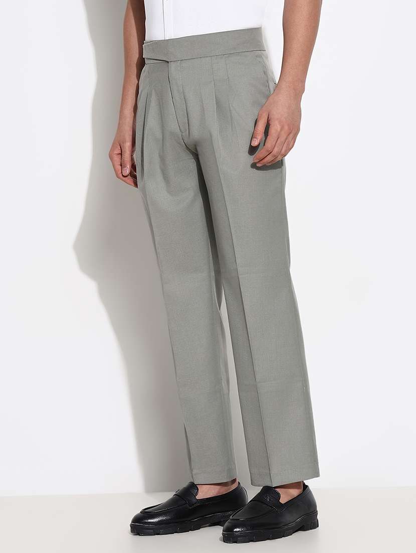 men solid mid rise loose fit trouser - 21661450 -  Standard Image - 3