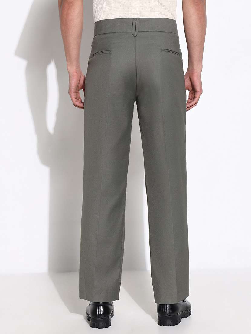 women solid mid rise loose fit trouser - 21661451 - Standard Image - 3