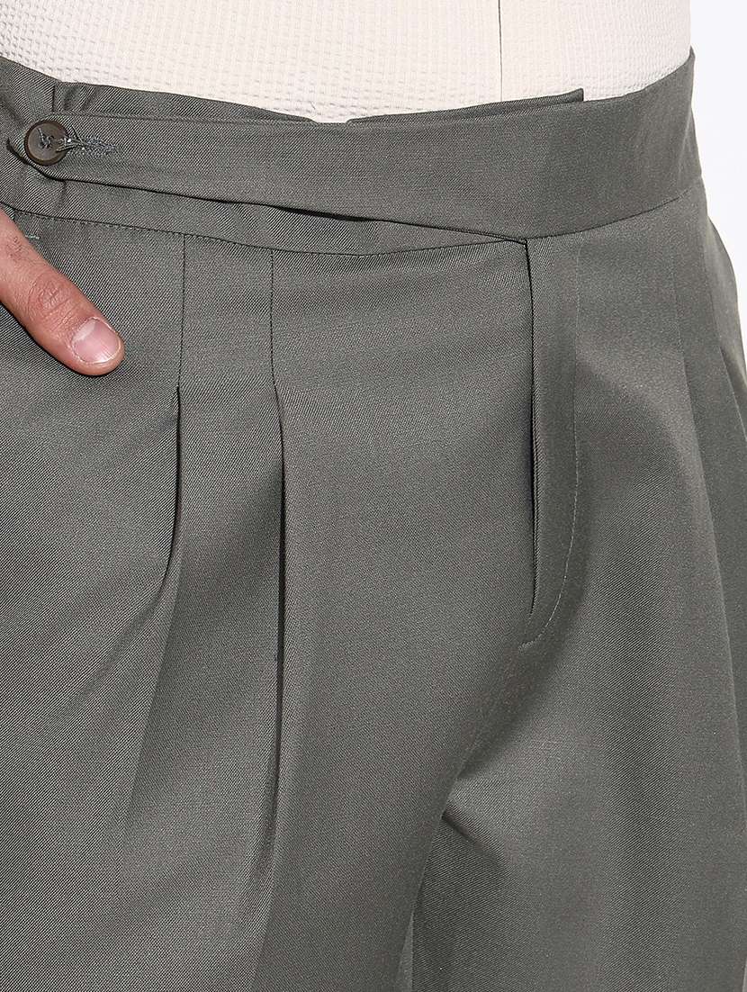 women solid mid rise loose fit trouser - 21661451 - Standard Image - 5