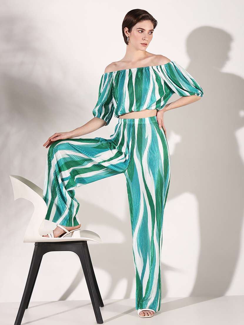 women printed top and trouser co-ord set - 21661454 -  Standard Image - 5