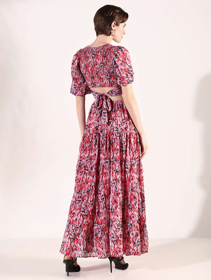 women printed top and skirt co-ords set - 21661458 - Standard Image - 3