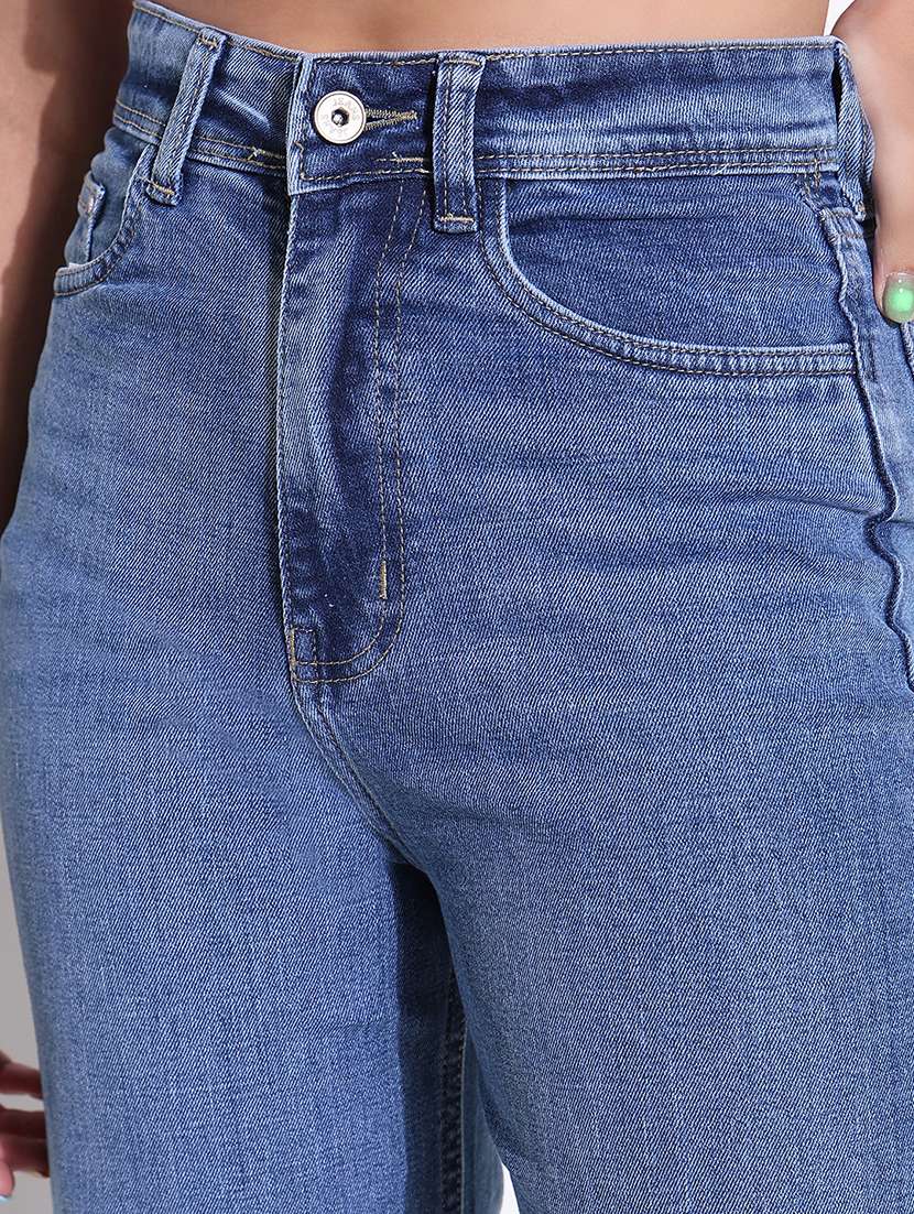 women high rise denim jeans - 21661510 -  Standard Image - 5