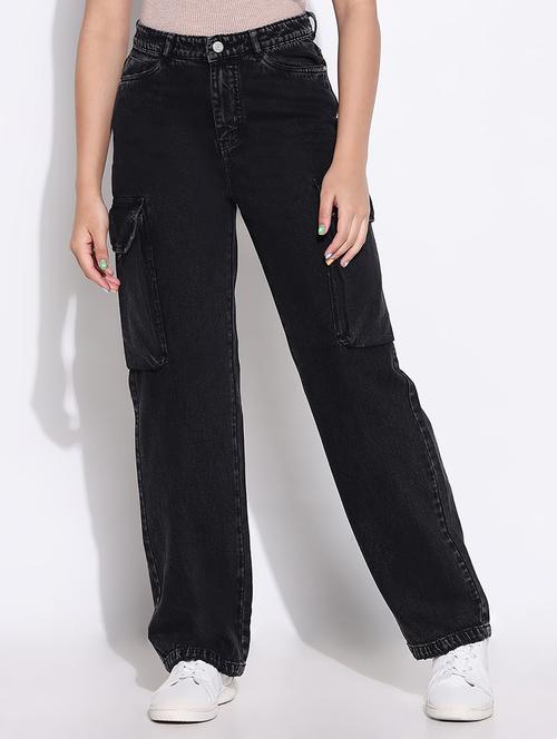 women high rise denim jeans - 21661512 - Standard Image - 0