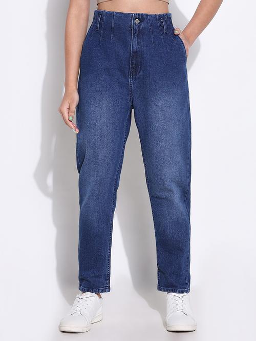 women high rise denim jeans - 21661513 - Standard Image - 0