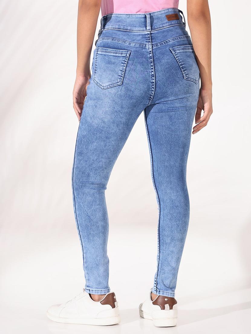 women high rise denim jeans - 21661514 - Standard Image - 3