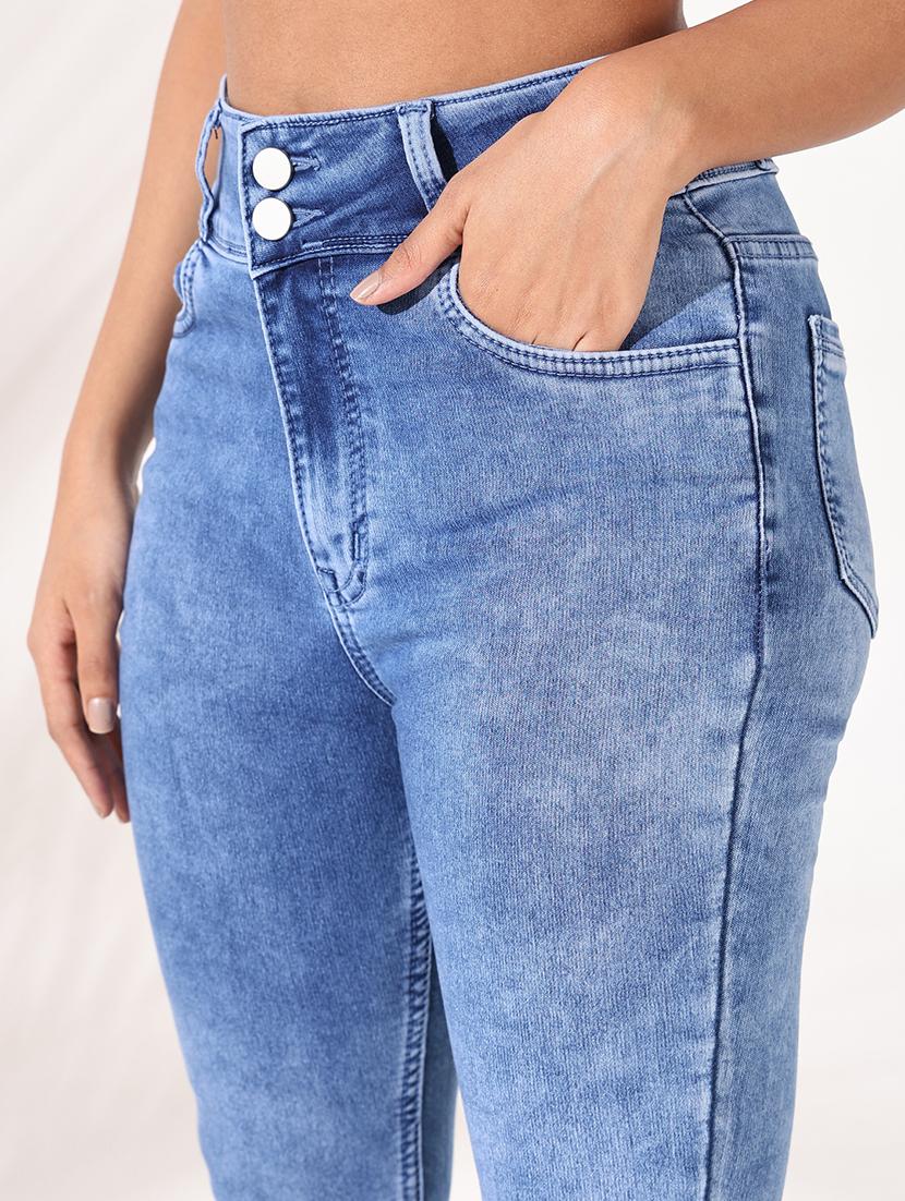 women high rise denim jeans - 21661514 - Standard Image - 5