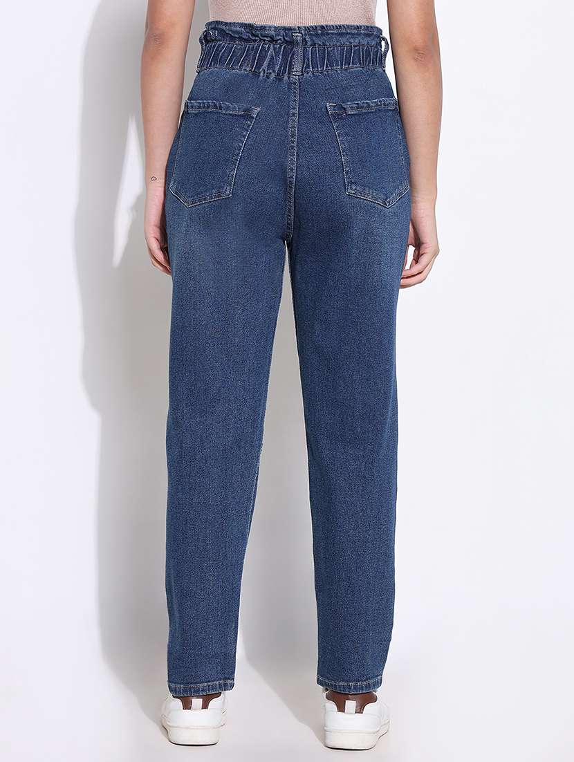 women high rise denim jeans - 21661515 -  Standard Image - 3