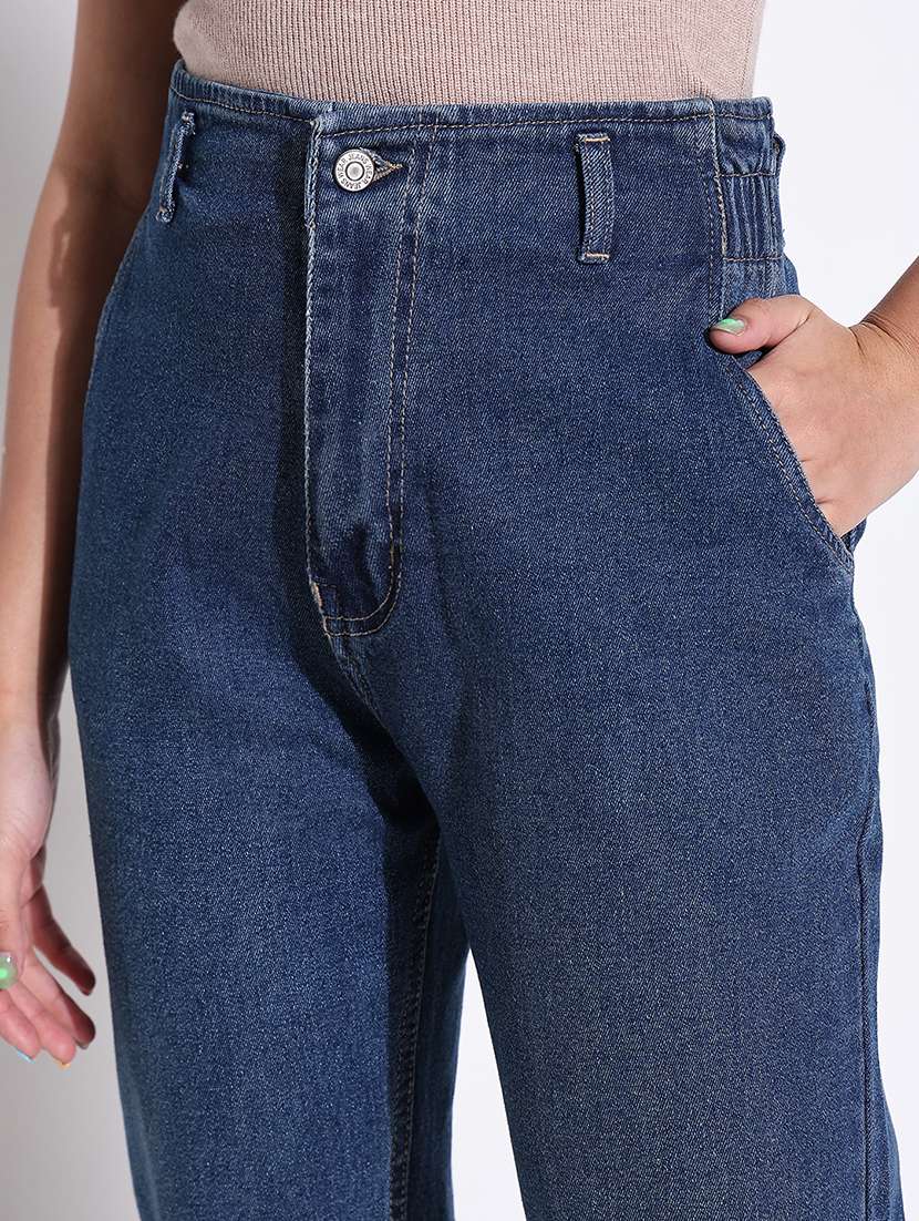women high rise denim jeans - 21661515 -  Standard Image - 5
