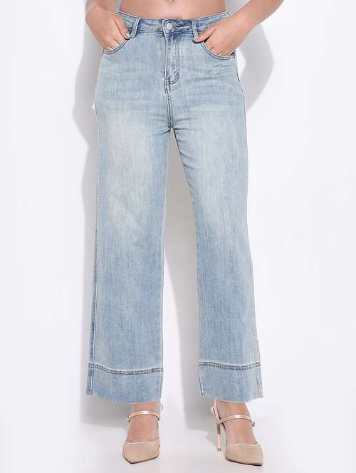 women high rise denim jeans - 21661519 - Standard Image - 0
