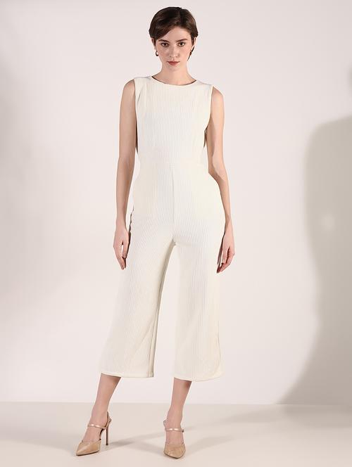 women solid sleeveless calf length jumpsuit - 21661523 - Standard Image - 0