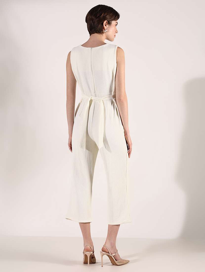women solid sleeveless calf length jumpsuit - 21661523 - Standard Image - 3