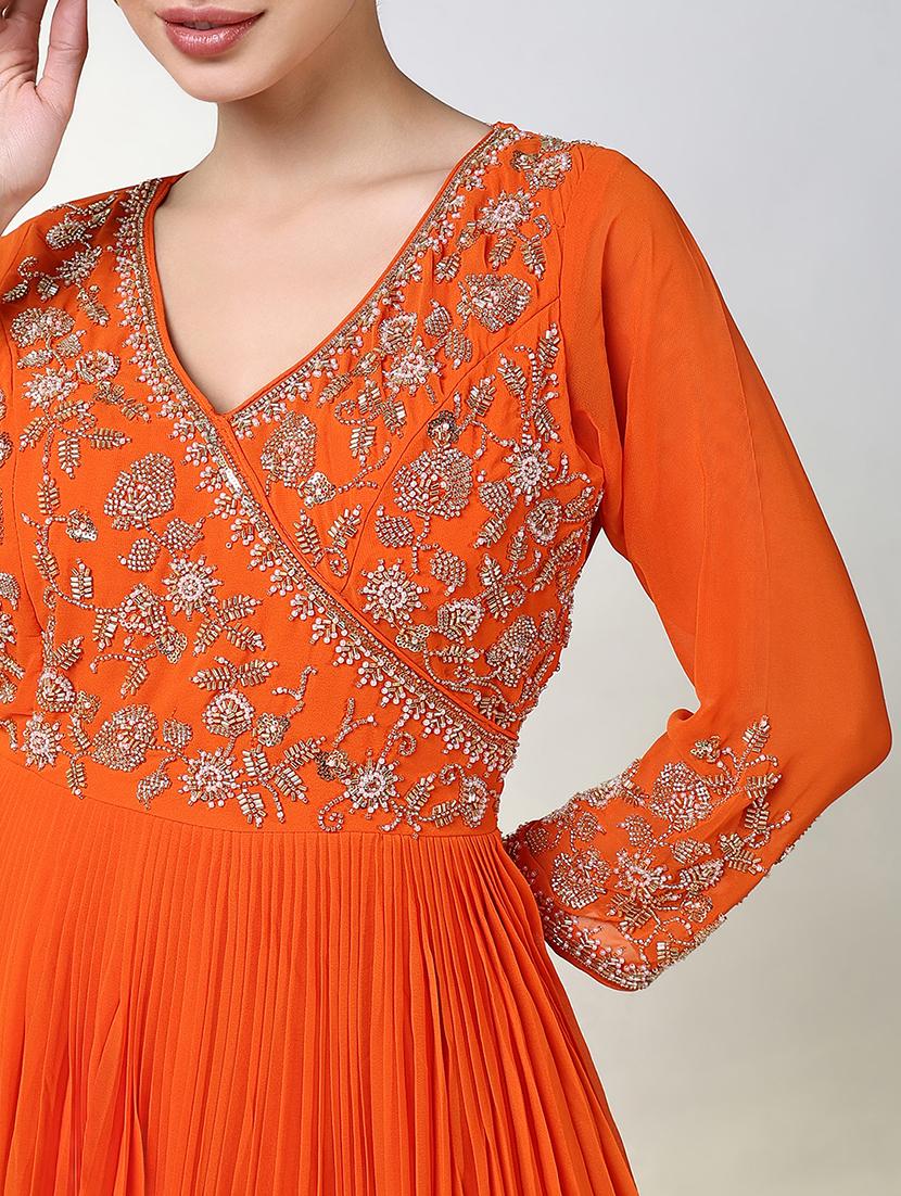 women embroidered flared kurta with dupatta - 21661549 - Standard Image - 5