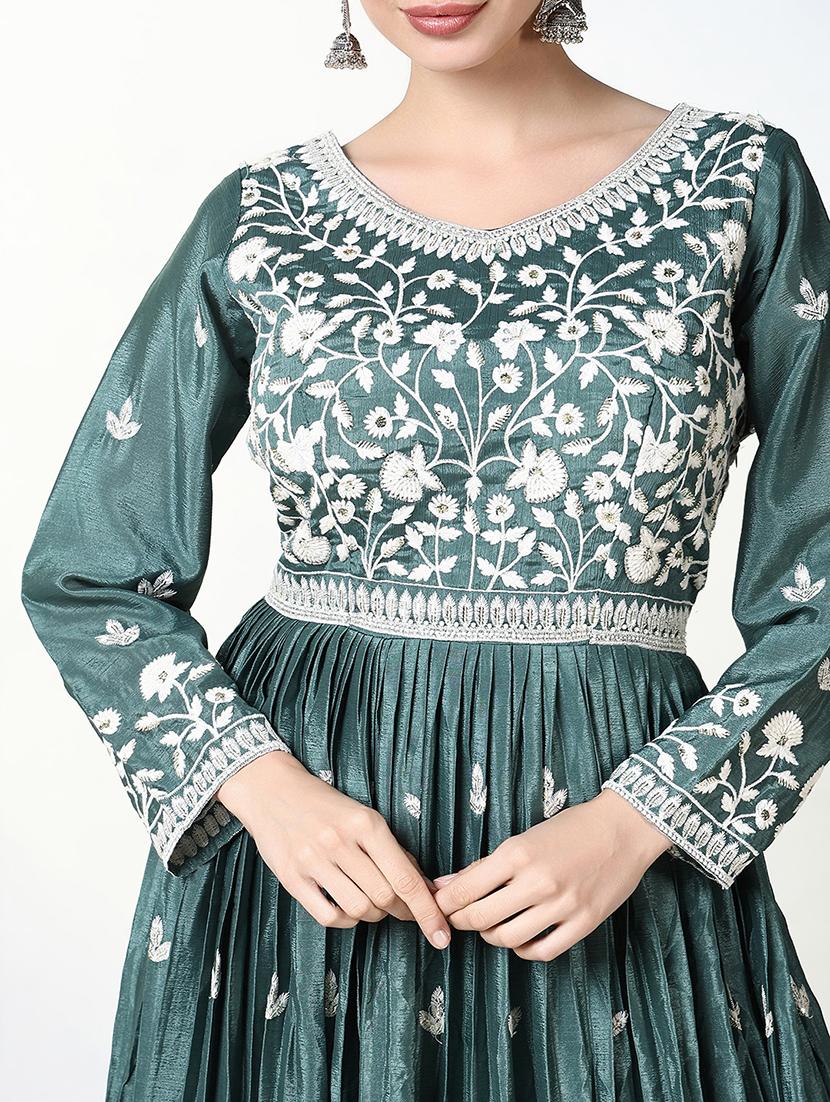 women embroidered flared kurta with dupatta - 21661550 - Standard Image - 5