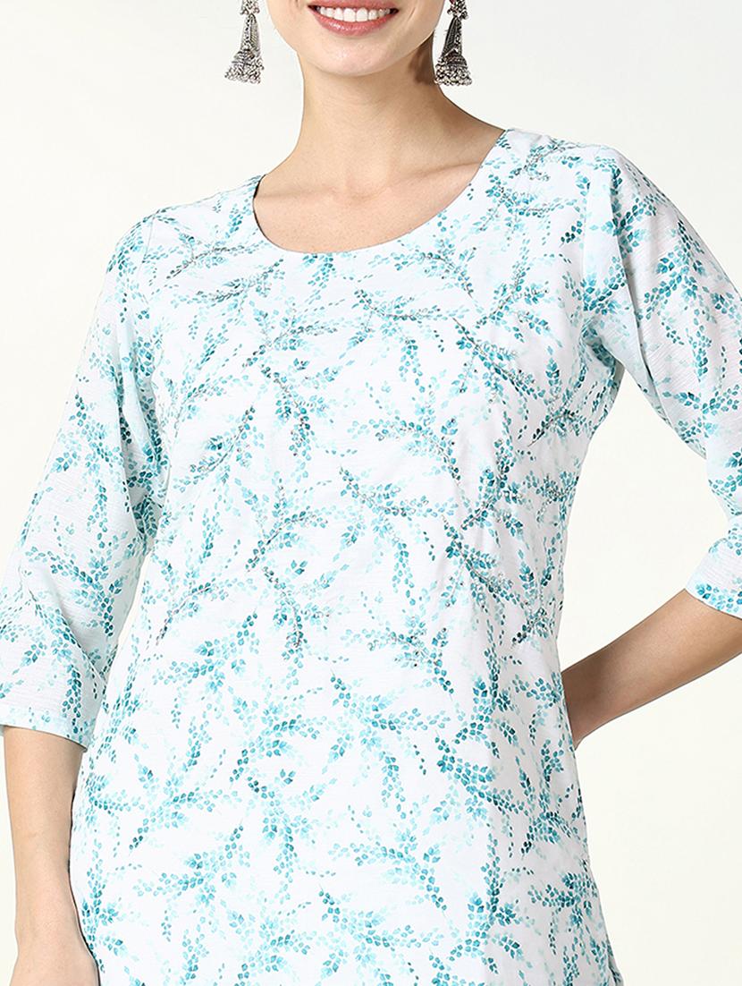 women printed three quarter sleeve straight kurta - 21661555 - Standard Image - 5
