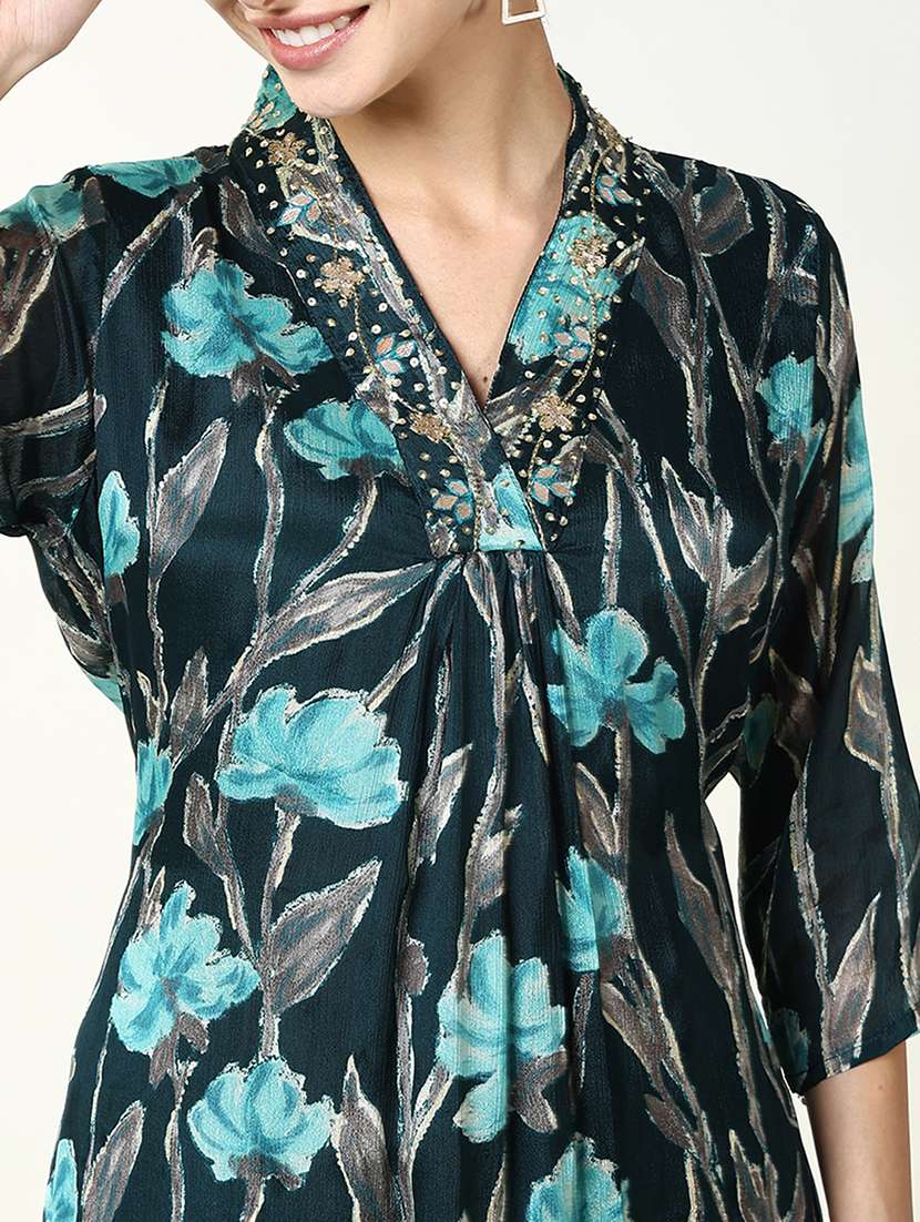 women three quarter sleeve kurta pant with dupatta set - 21661571 -  Standard Image - 5