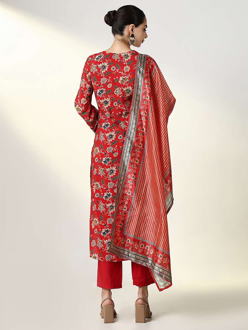 women floral kurta pant set with dupatta - 21661589 -  Standard Image - 3