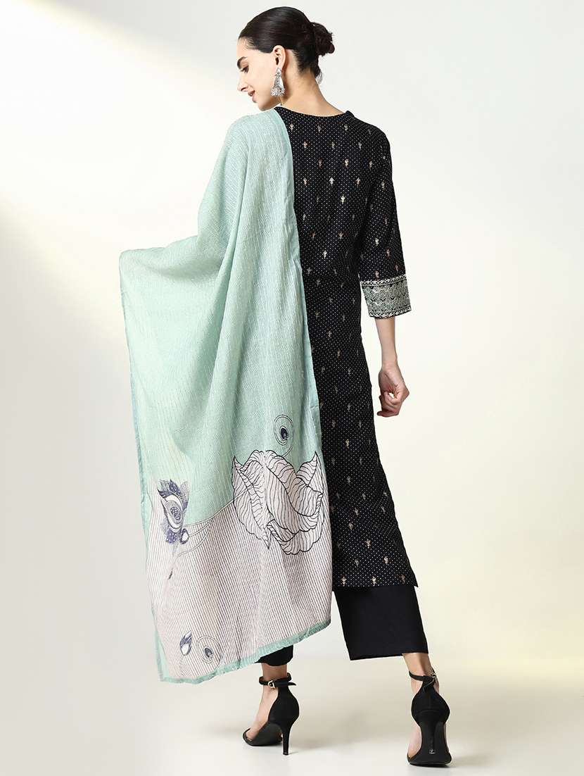 women printed kurta palazzo set with dupatta - 21661594 -  Standard Image - 3