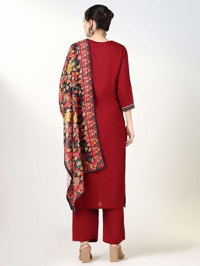 women embroidered kurta pant set with dupatta - 21661603 -  Standard Image - 3