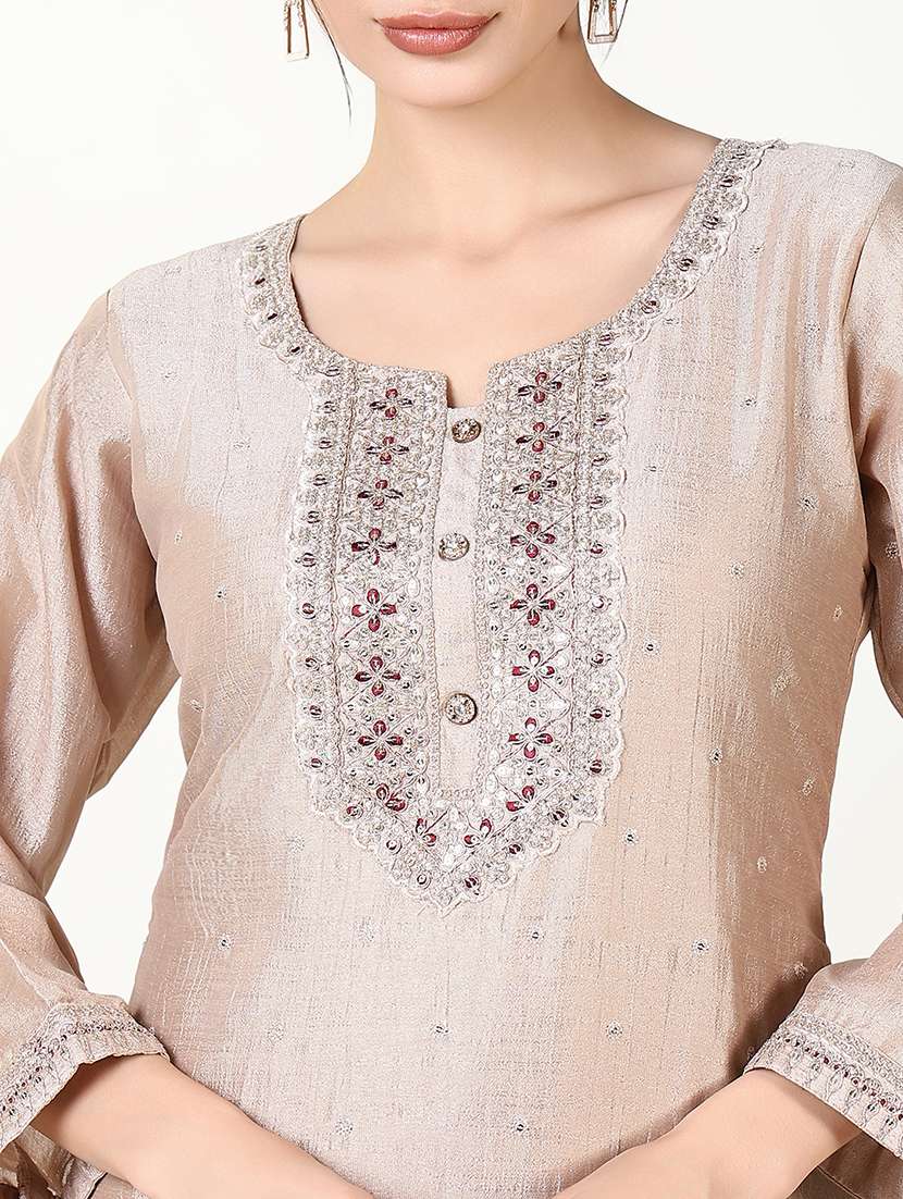 women three quarter sleeve kurta pant with dupatta set - 21661611 -  Standard Image - 5