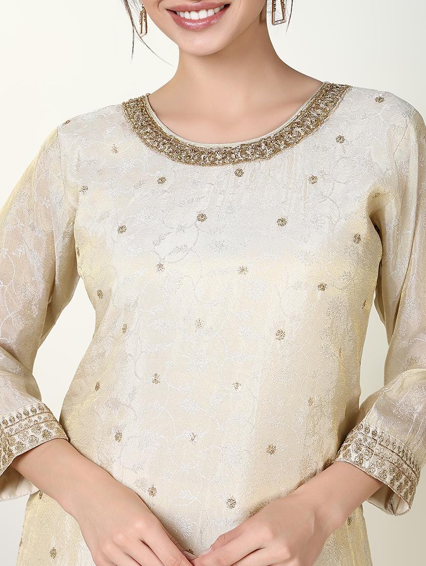 women three quarter sleeve kurta pant with dupatta set - 21661612 - Standard Image - 5