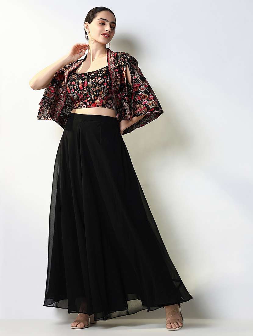 women embroidered skirt top set with jacket - 21661617 -  Standard Image - 5
