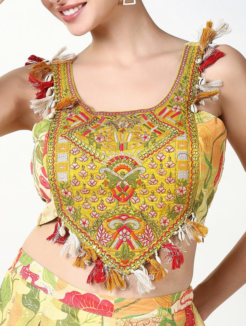 women floral printed sleeveless fusion set - 21661640 - Standard Image - 5