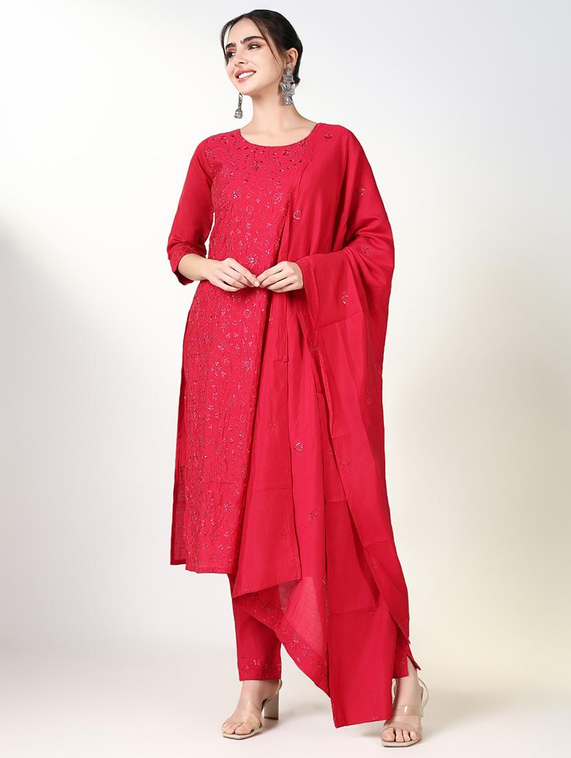 women embroidered kurta pant set with dupatta - 21661659 -  Zoom Image - 0