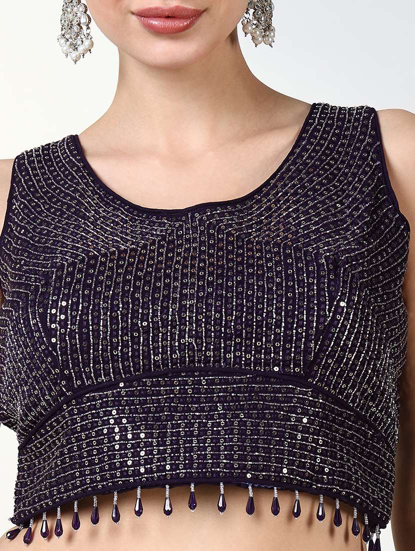 women sequin work top & palazzo with dupatta fusion set - 21661666 -  Standard Image - 5