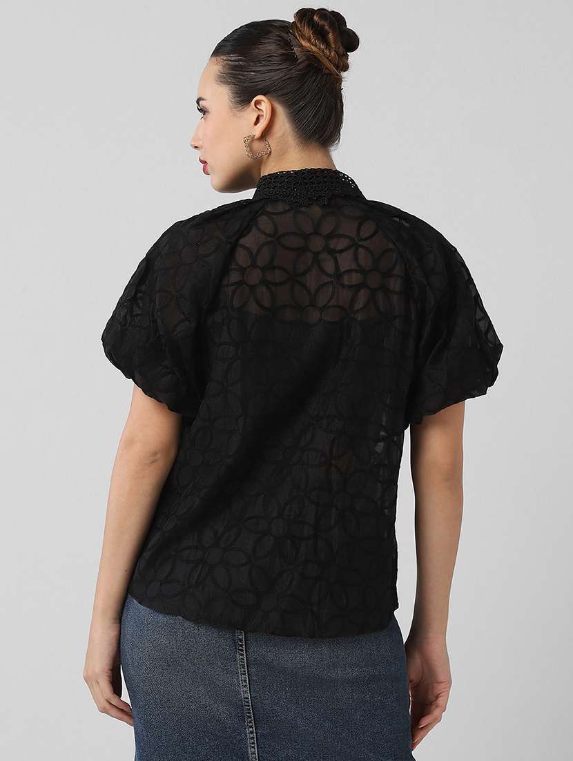 women self designed collared shirt with slip - 21661702 -  Standard Image - 3