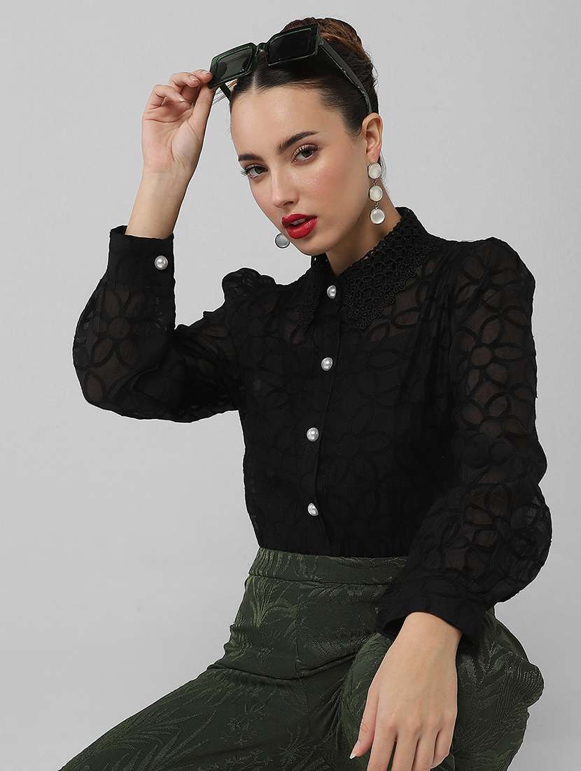 women self designed collared shirt with slip - 21661703 -  Standard Image - 5