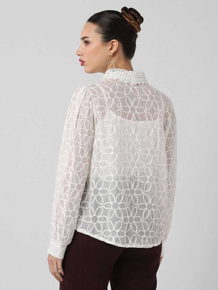 women self designed collared shirt with slip - 21661704 -  Standard Image - 3